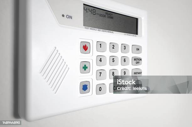 Home Security Alarm Monitor Stock Photo - Download Image Now - Fire - Natural Phenomenon, Security System, Fire Alarm