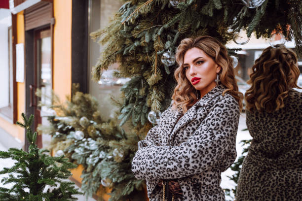 istock Fashionable woman outdoors in winter 1489456485
