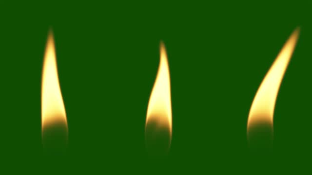 Candle Flames Green Screen Loop B