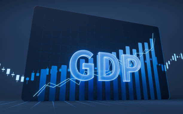 Growth of GDP with statistical graph, 3d rendering. Growth of GDP with statistical graph, 3d rendering. Digital drawing. gdp stock pictures, royalty-free photos & images