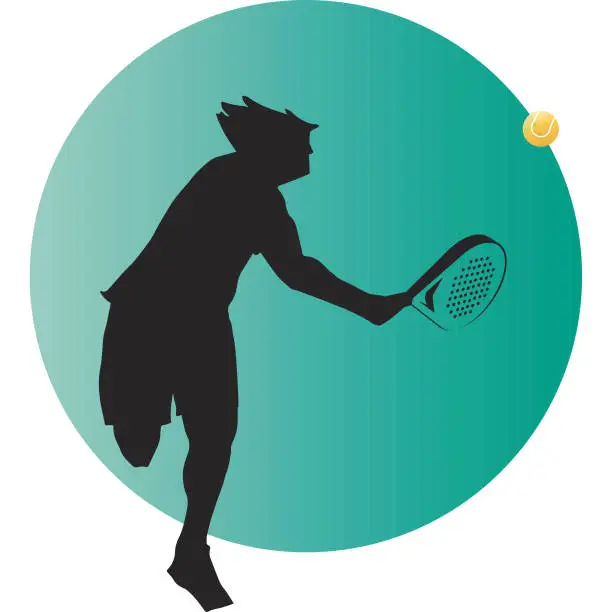 Vector illustration of padel men