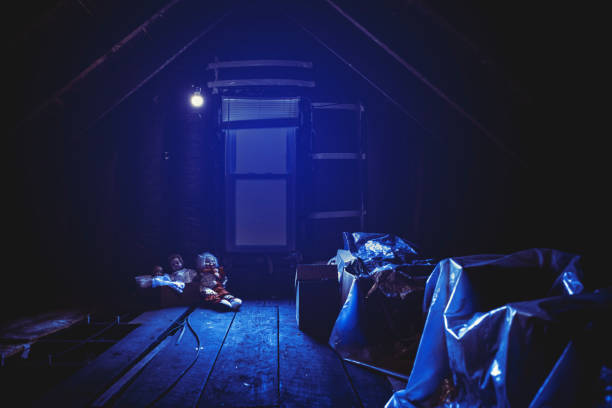 Creepy Attic in The Dark