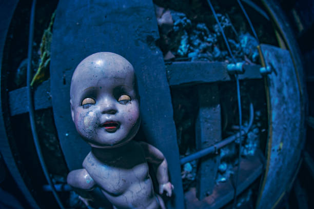 istock Old Bald Doll in Creepy Attic 1489469850