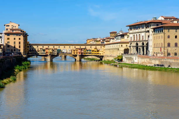 Ponte Vecchio bridge over Arno river in Florence, Italy