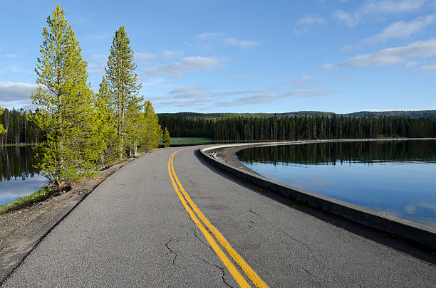 istock Road on Yellowstone Lake 148949334