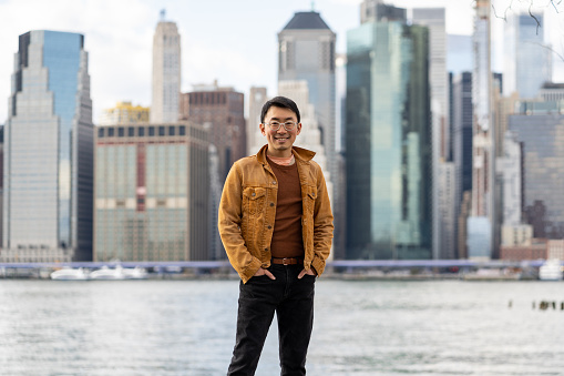 Portrait of an Asian man in NYC