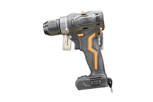 istock A professional tool for work, repair and construction in the store, isolated on white background. Sale of wired power tools and battery powered equipment in the shop 1489495080