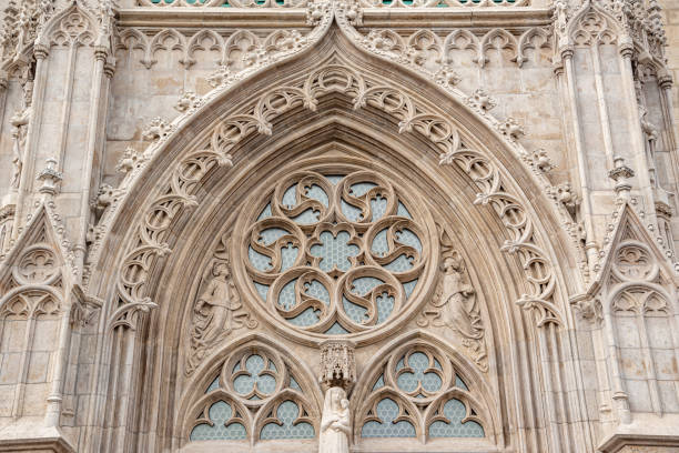 istock Architectural elements of the Matthias Cathedral in Budapest. Hungary. 1489498221