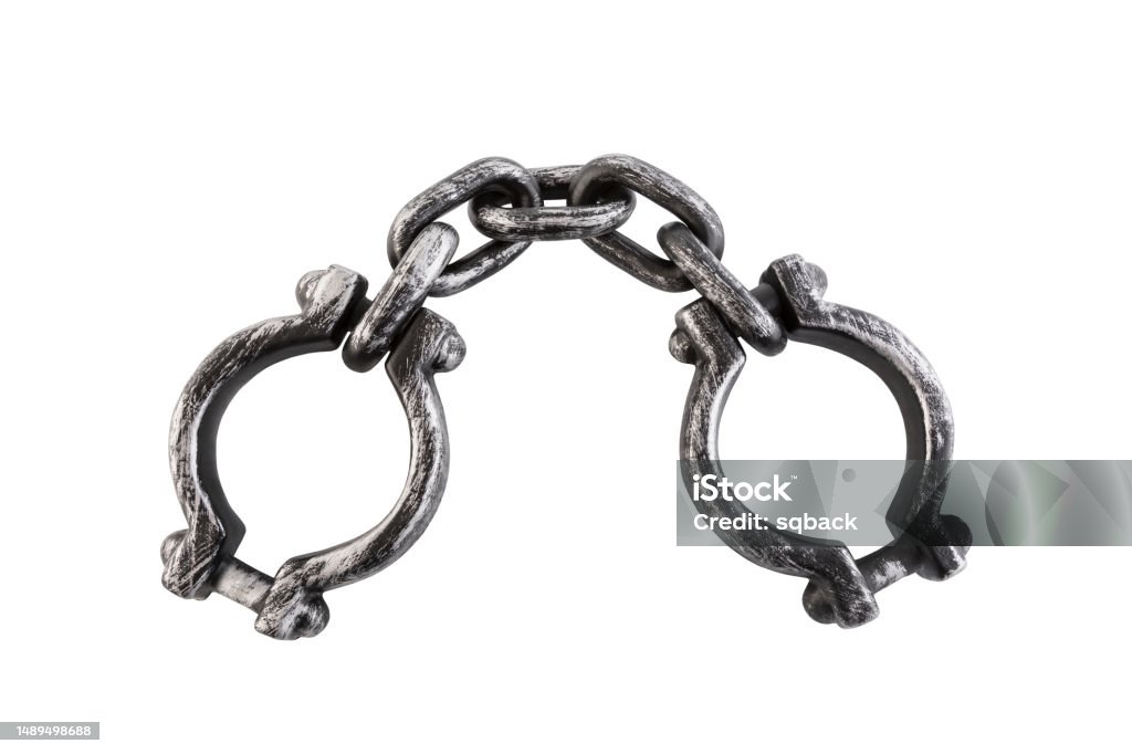 Shackled Pattern Old Shackles Isolated On White Background With Clipping Path Stock ...