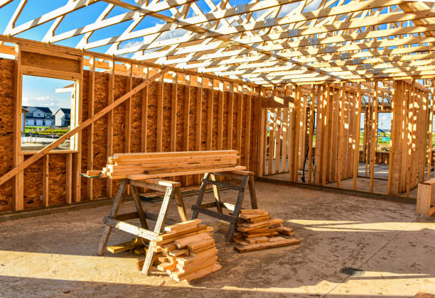 istock Interior of new wood frame home. 1489500457