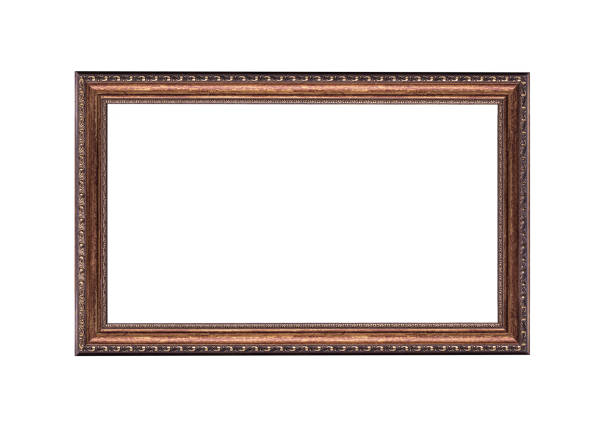 istock Classic wooden frame isolated on white 1489502129