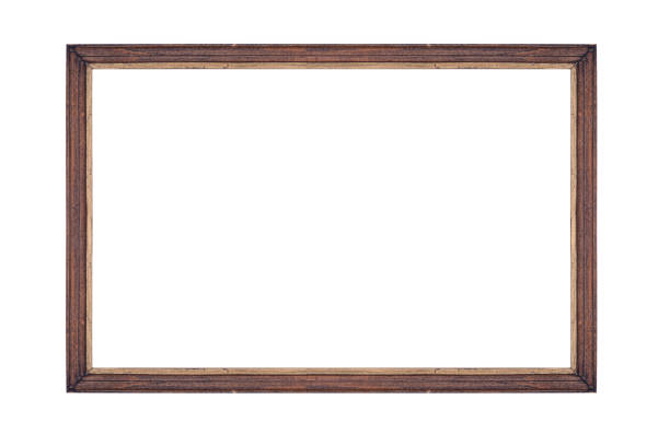 istock Classic wooden frame isolated on white 1489502145