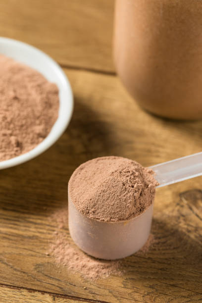 istock Organic Chocolate Whey Protein Powder 1489505875
