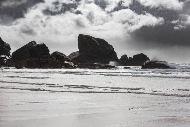 istock The coastline at low tide in Porthcothan, Cornwall. 1489509451