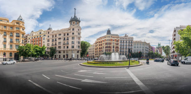 istock Panoramic view of Plaza de Alonso Martinez Square 1489512896