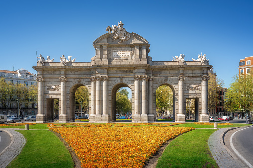 Arc de Triomphe in Paris at sunset