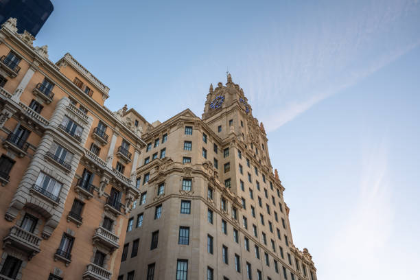 View of the Gran Via of Madrid (Spain)