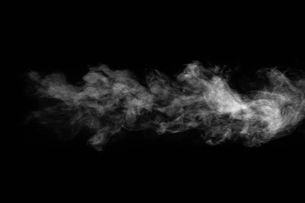 istock White steam on an black background. 1489514550