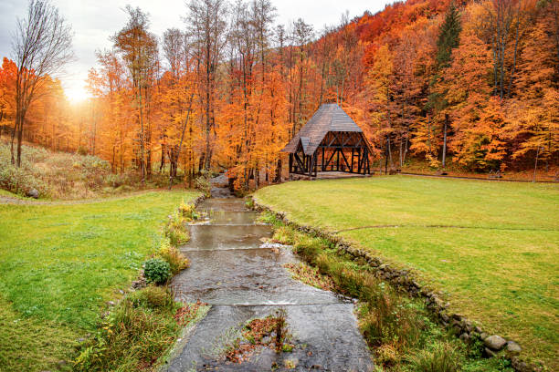 Bucuresti, Romania – October 30, 2023 Old Transylvania Village Houses in Romania