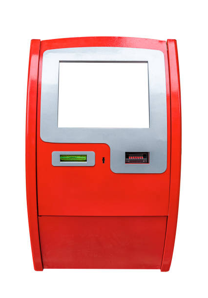 istock Payment street terminal isolated on white background. 1489514704