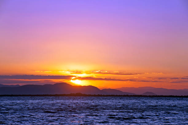 istock Lake Malawi sunset scene, Malawi, Africa 1489515429