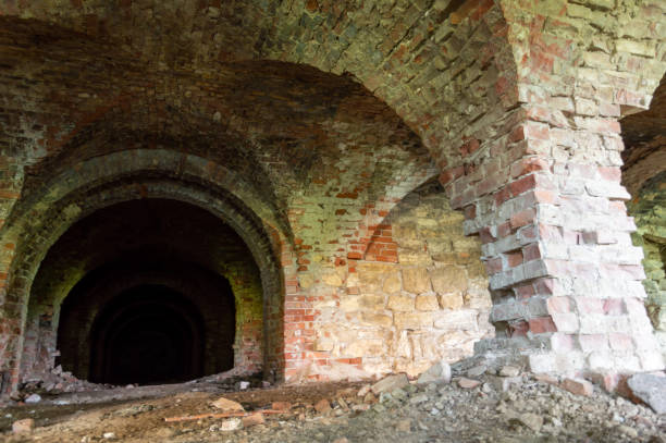 istock A long dark tunnel in an abandoned building 1489521741