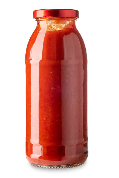 istock Tomato sauce in glass jar 1489524908