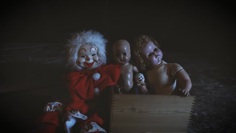 Box of Creepy Dolls in Attic