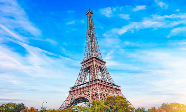 istock The Eiffel Tower in Paris against the backdrop of a beautiful sky. 1489551683