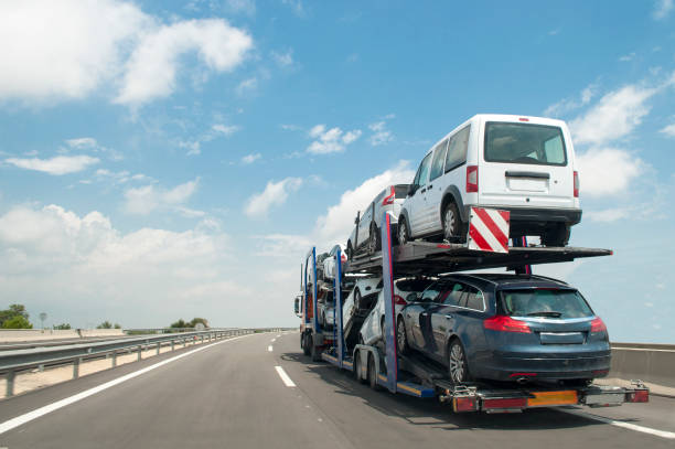istock Road Car Transport Truck 1489552091