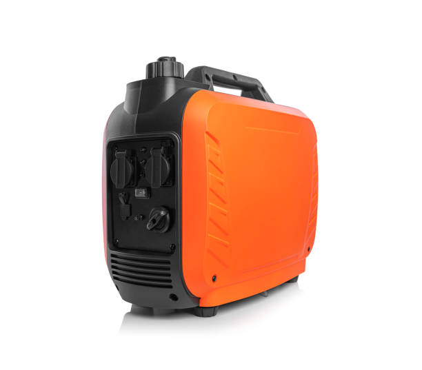 istock Inverter gasoline generator isolated on white background. 1489553415