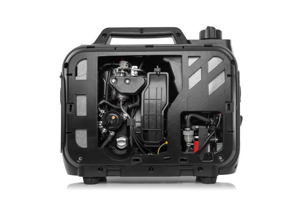 istock Inverter gasoline generator isolated on white background. 1489553420