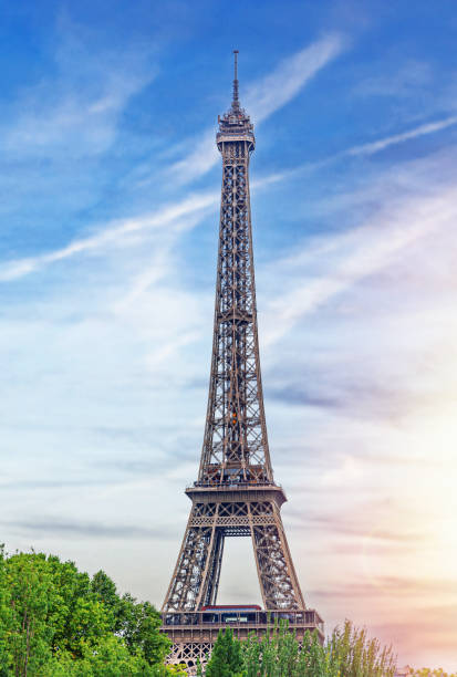 istock The Eiffel Tower in Paris against the backdrop of a beautiful sky. 1489553646