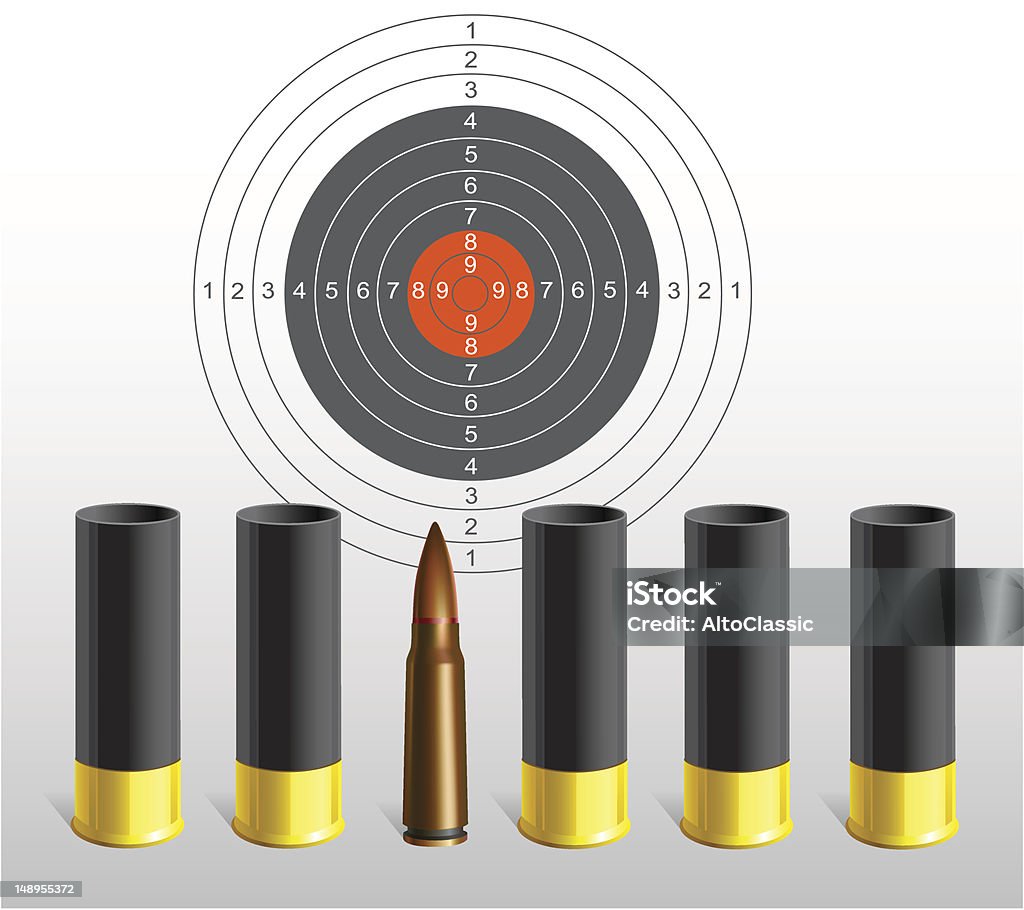 Target For Bullets Target With Bullets Stock Illustration - Download Image Now - Accuracy ...