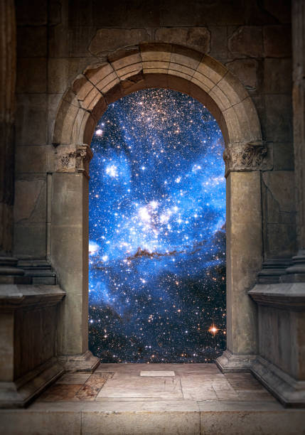 istock Open space through a stone doorway. Elements of this image belong to NASA. 1489556579