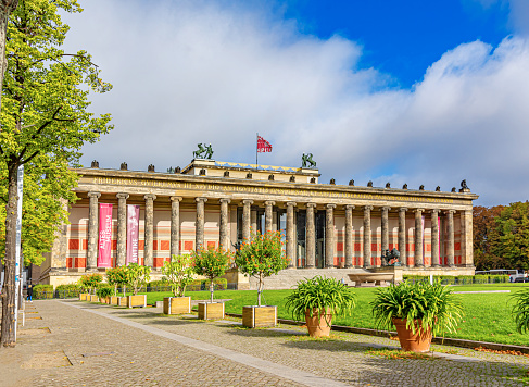 Berlin, Germany - September 21, 2015: The building of the Old Museum, Altes Museum in Berlin, Germany.