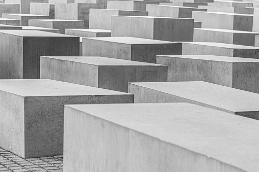 Berlin, Germany - September 21, 2015: Memorial to victims of the Holocaust in Berlin, Germany.