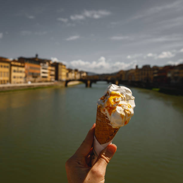 istock Delicious gelato cone from Florence. 1489556986