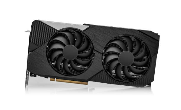 istock Graphic video card isolated on white background. 1489557076