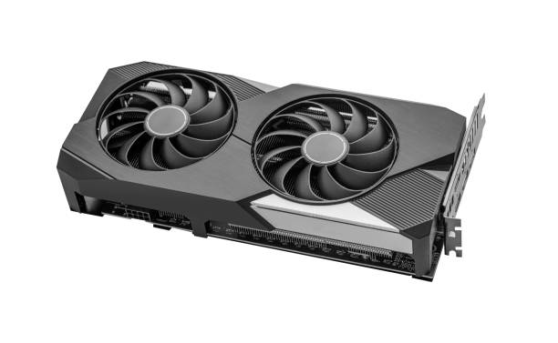 istock Graphic video card isolated on white background. 1489557088