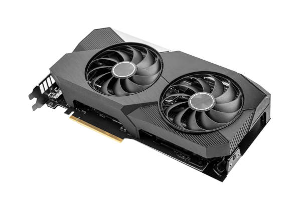 istock Graphic video card isolated on white background. 1489557091