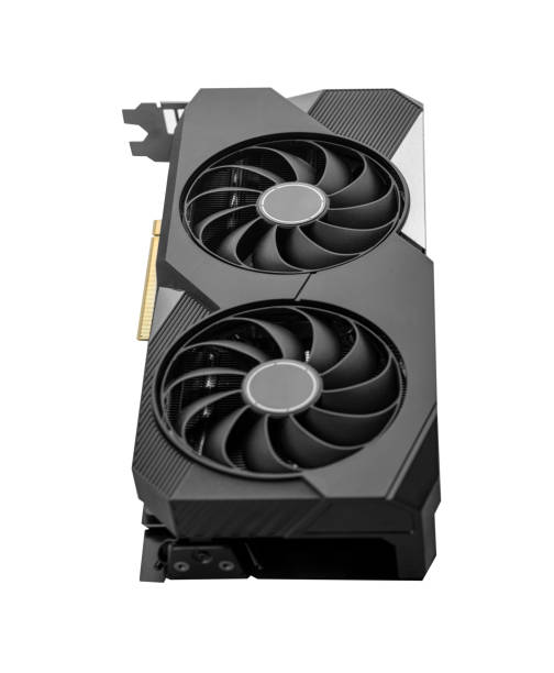 istock Graphic video card isolated on white background. 1489557095