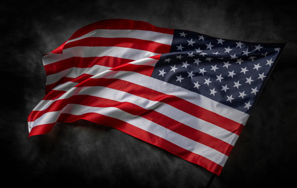 istock American flag on dark background 1489557300