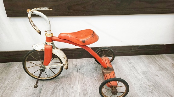 Antique vintage 1940 tricycle for children