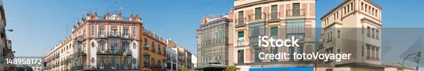 Español Street Panorama Naranjas Triana Foto de stock y más banco de imágenes de Sevilla - Sevilla, Arquitectura exterior, Bulevar