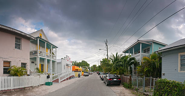 istock Florida Keys tropical town moody sky 148958217