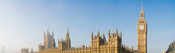 panorama de londres, big ben, parlement - tour victoria photos et images de collection