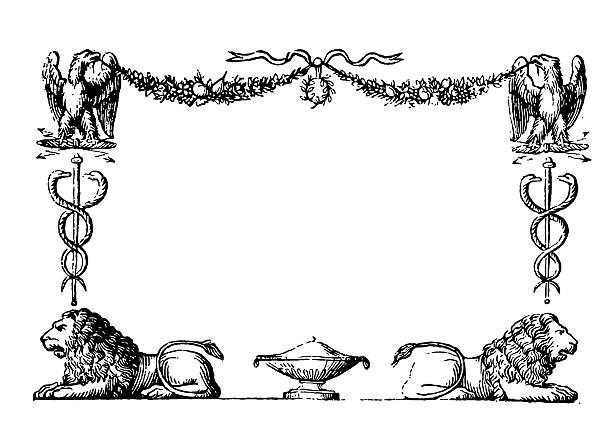 ilustrações, clipart, desenhos animados e ícones de vintage clip art e ilustrações/moldura decorativa - victorian style engraving engraved image white