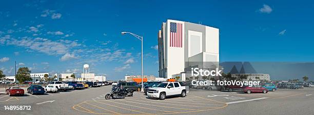 Vehicle Assembley Building Cape Canaveral Stock Photo - Download Image Now - NASA Kennedy Space Center, Car, Parking Lot