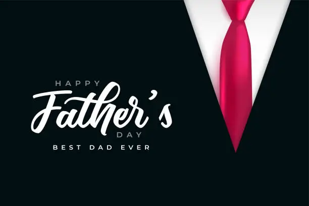 Vector illustration of happy father's day wishes card for best dad ever